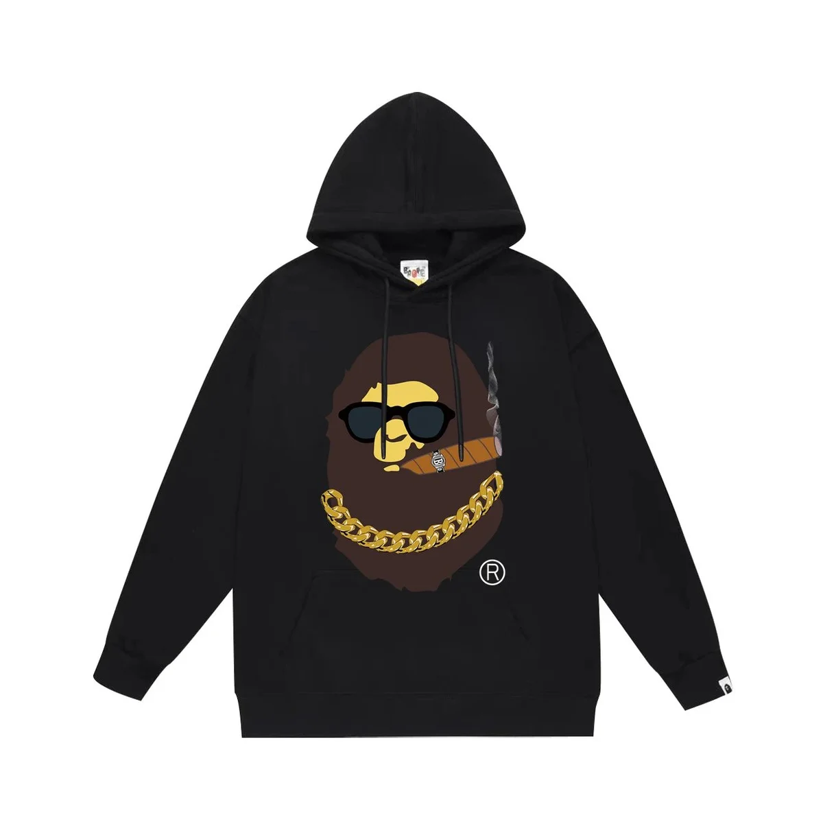 A Bathing Ape A Bathing Ape Baby Milo 786 Fleece Black Hoodie Black - 1