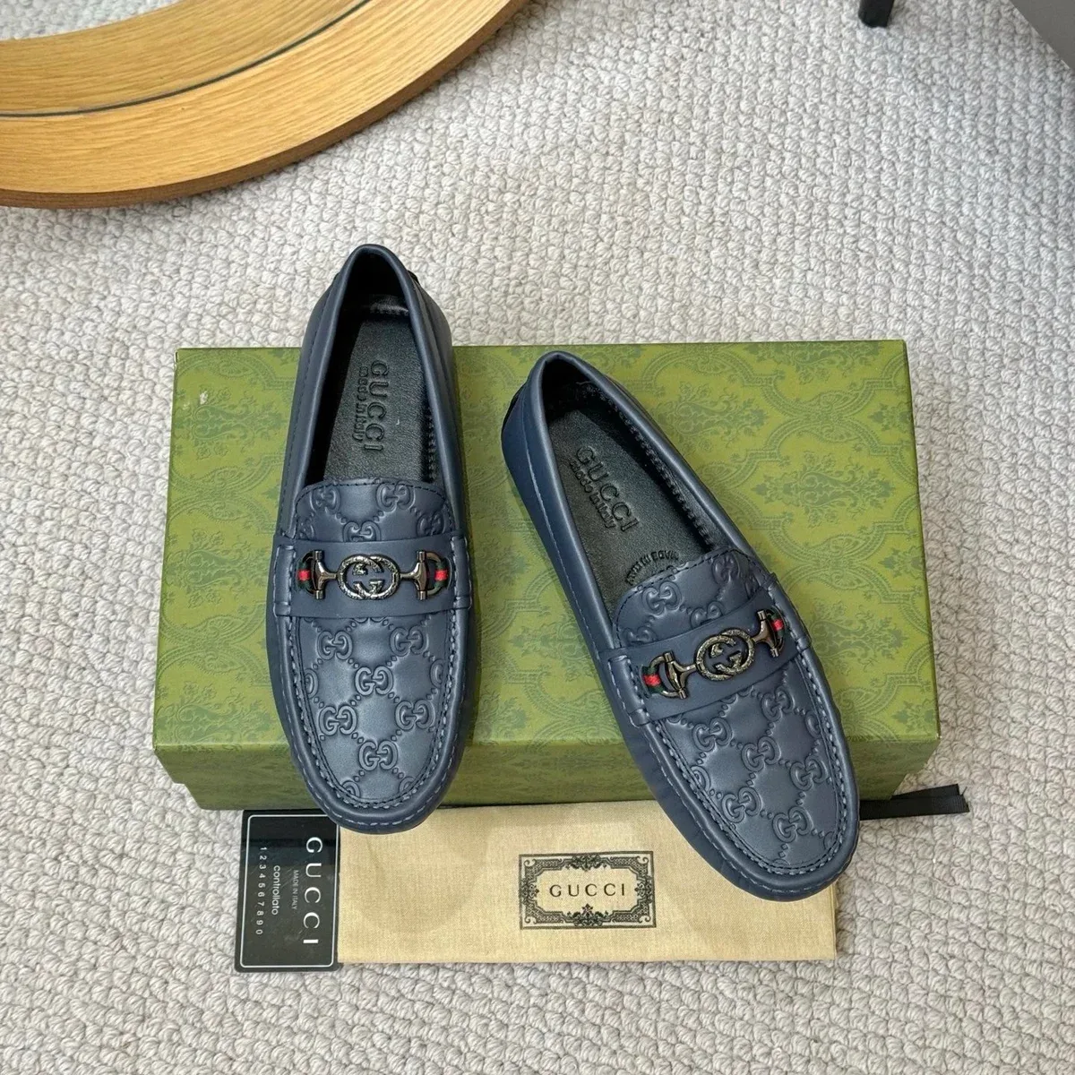 Gucci Gucci GG Marmont Navy Loafers Navy - 1