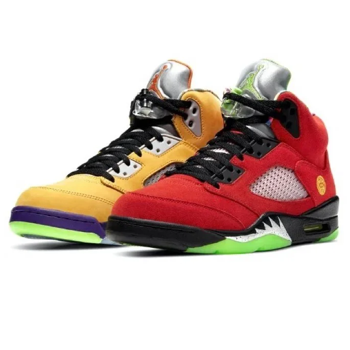 Nike Nike Air Jordan 5 Red Yellow High Ombre Sneakers Red - 1