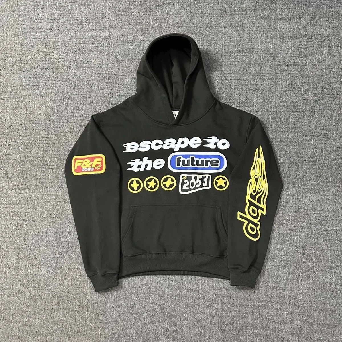 F&F F&F Escape to the Future Graphic Hoodie Black Black - 1