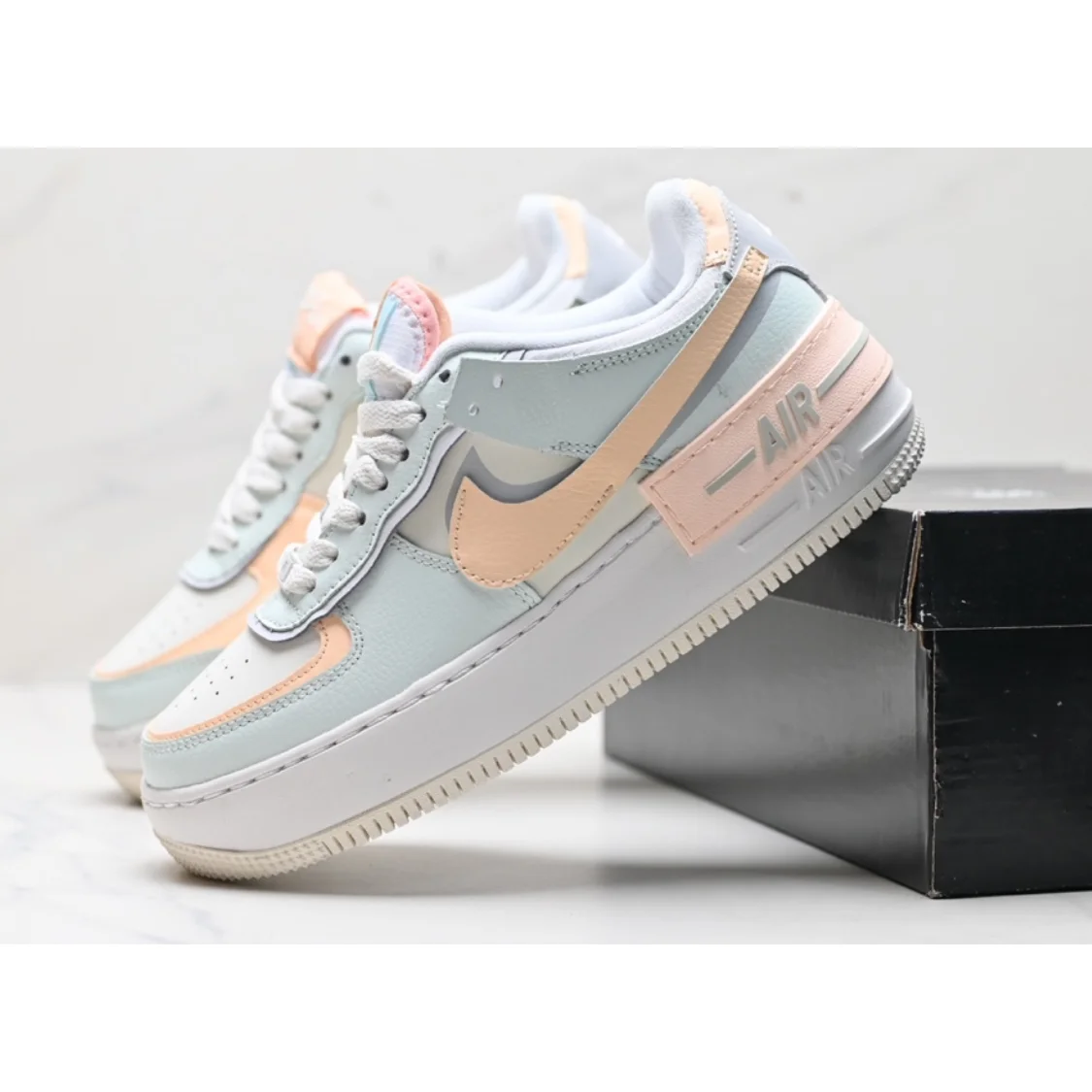 Nike Nike Air Force 1 Pastel Sail/Peach Sneakers Blue - 1