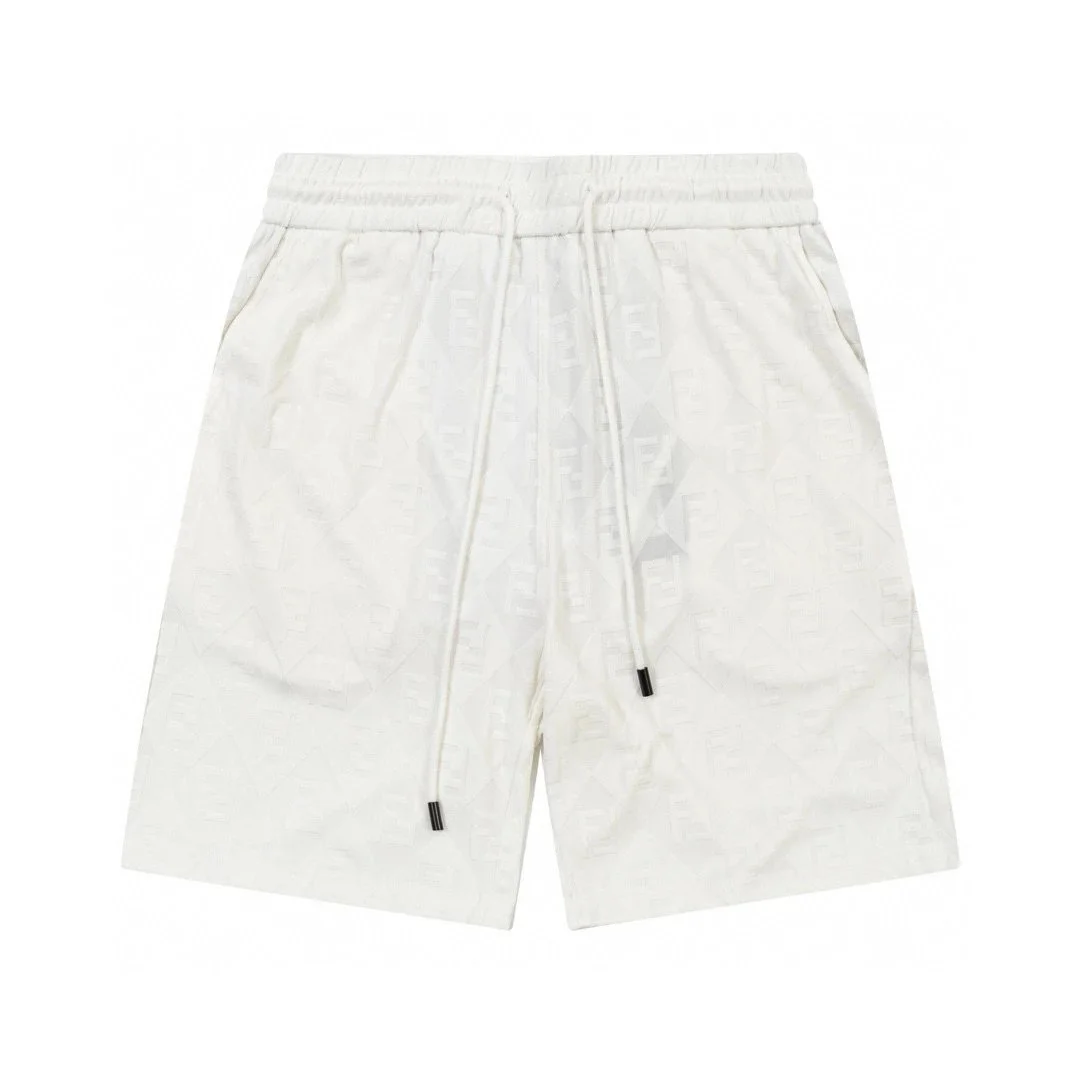 Fendi Fendi FF Monogram White Logo Shorts White