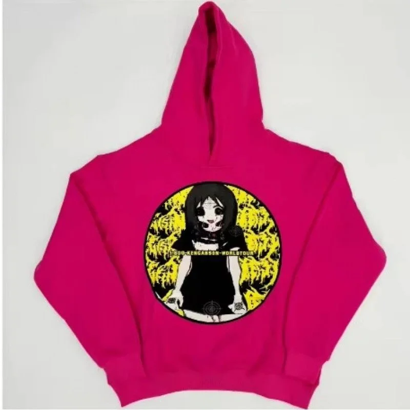 Other Hot Pink Character Graphic Hoodie Pink - 1