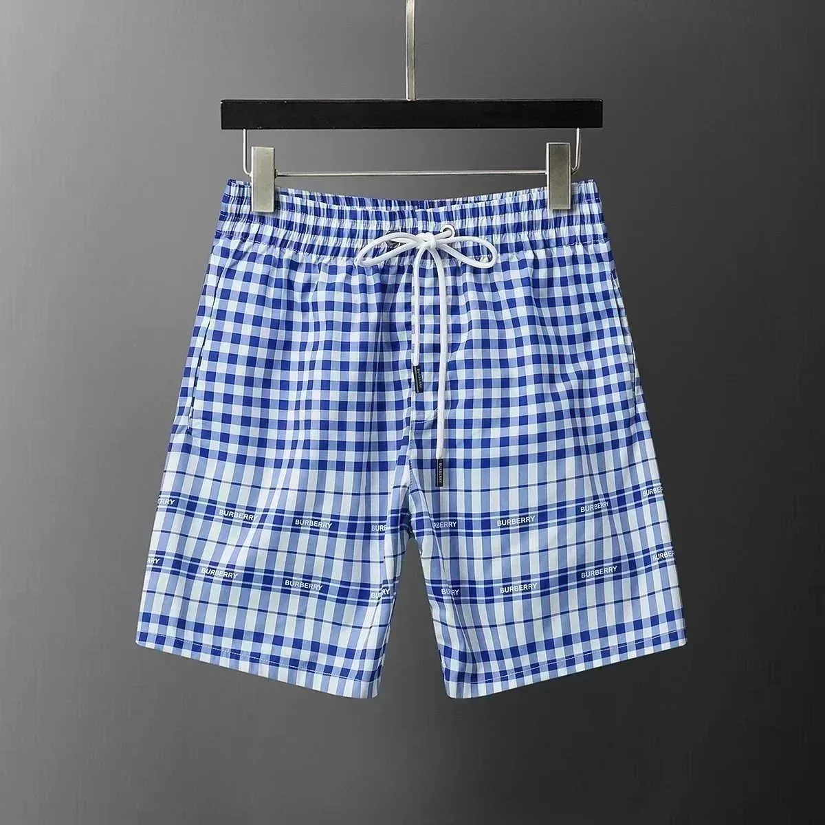 Burberry Burberry Blue & White Gingham Shorts Blue