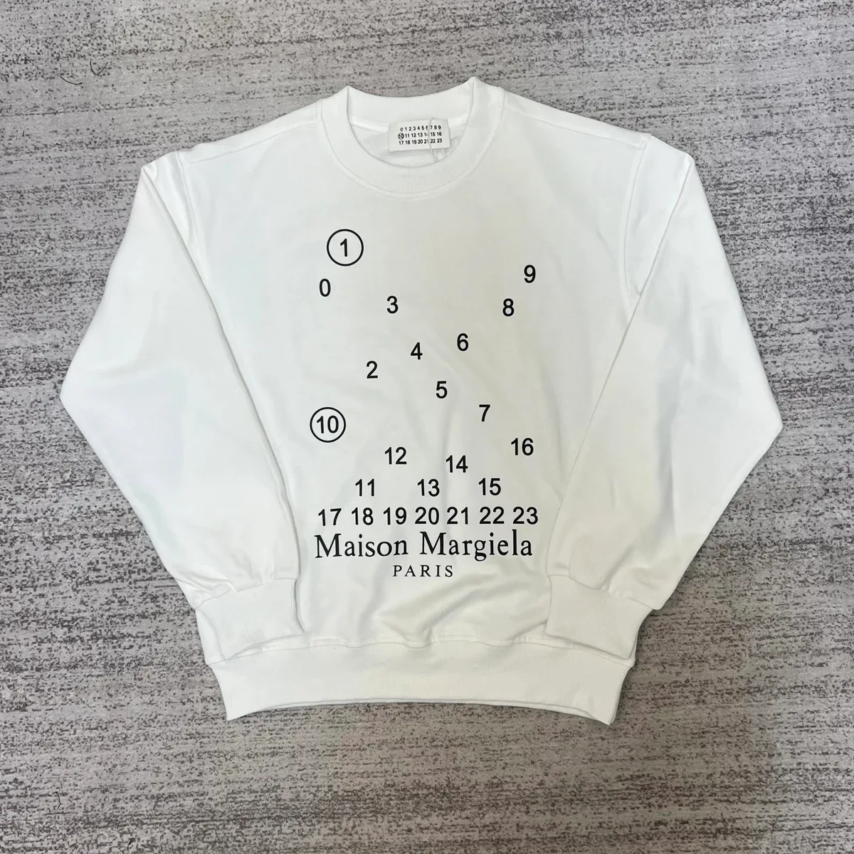 Maison Margiela Maison Margiela Replica White Number Print Sweatshirt White - 1