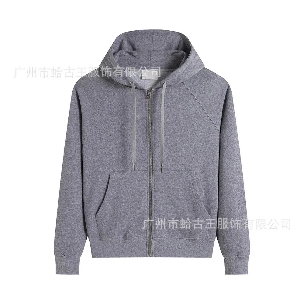 Other Heather Grey-406# Zip-Up Hoodie Grey - 1