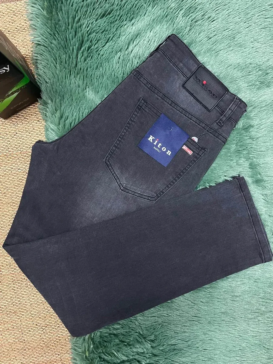 Kiton Kiton Black Denim Jeans Black - 1