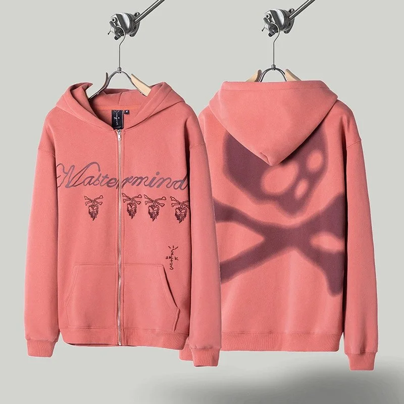 Mastermind Japan Mastermind Japan Skull Zip-Up Hoodie TS01 Pink Pink - 1