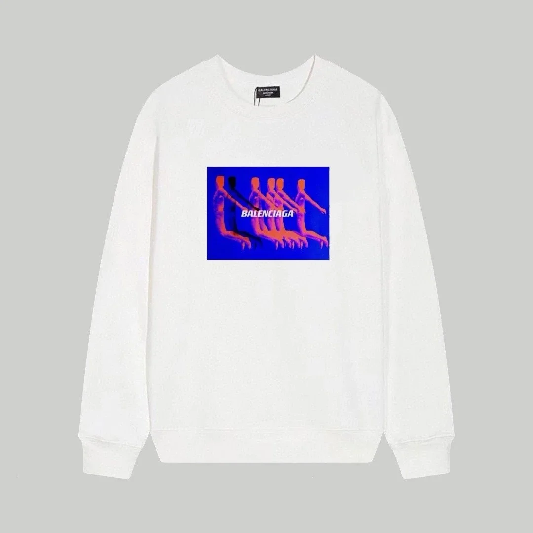 Balenciaga Balenciaga White Graphic Sweatshirt White - 1