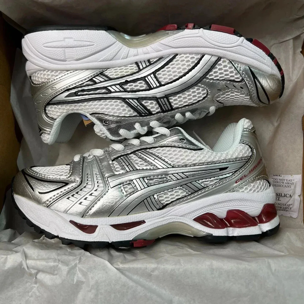 ASICS ASICS Gel-Kayano 14 Silver/Red Sneakers Silver - 1