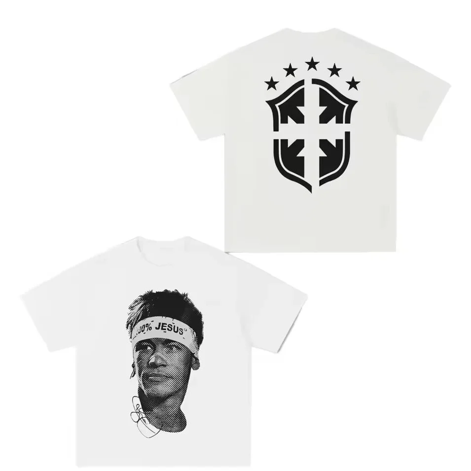 Other White Jesus Graphic T-Shirt White - 1