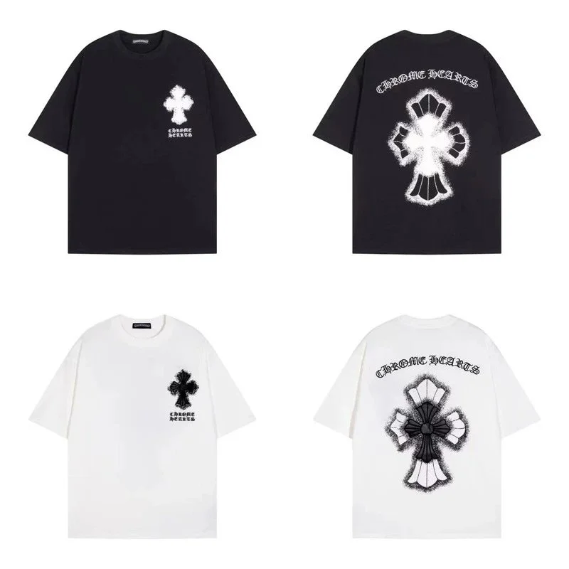 Chrome Hearts Chrome Hearts CH Cross Embroidered White T-Shirt White - 1
