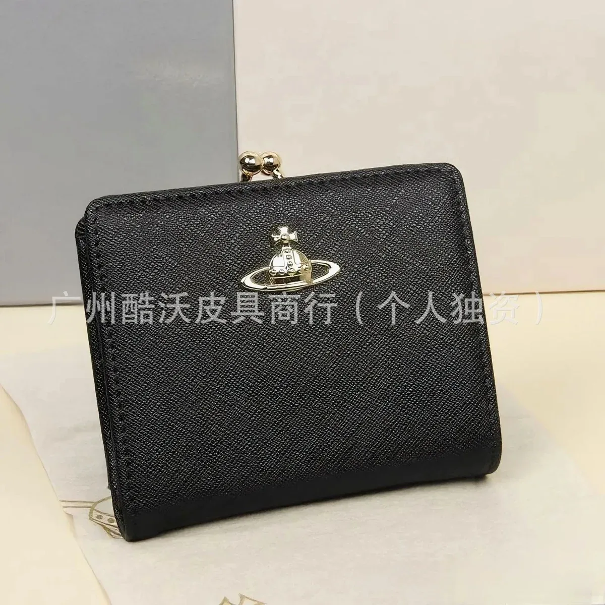 Vivienne Westwood Vivienne Westwood Orb Black Gold Logo Wallet Black - 1