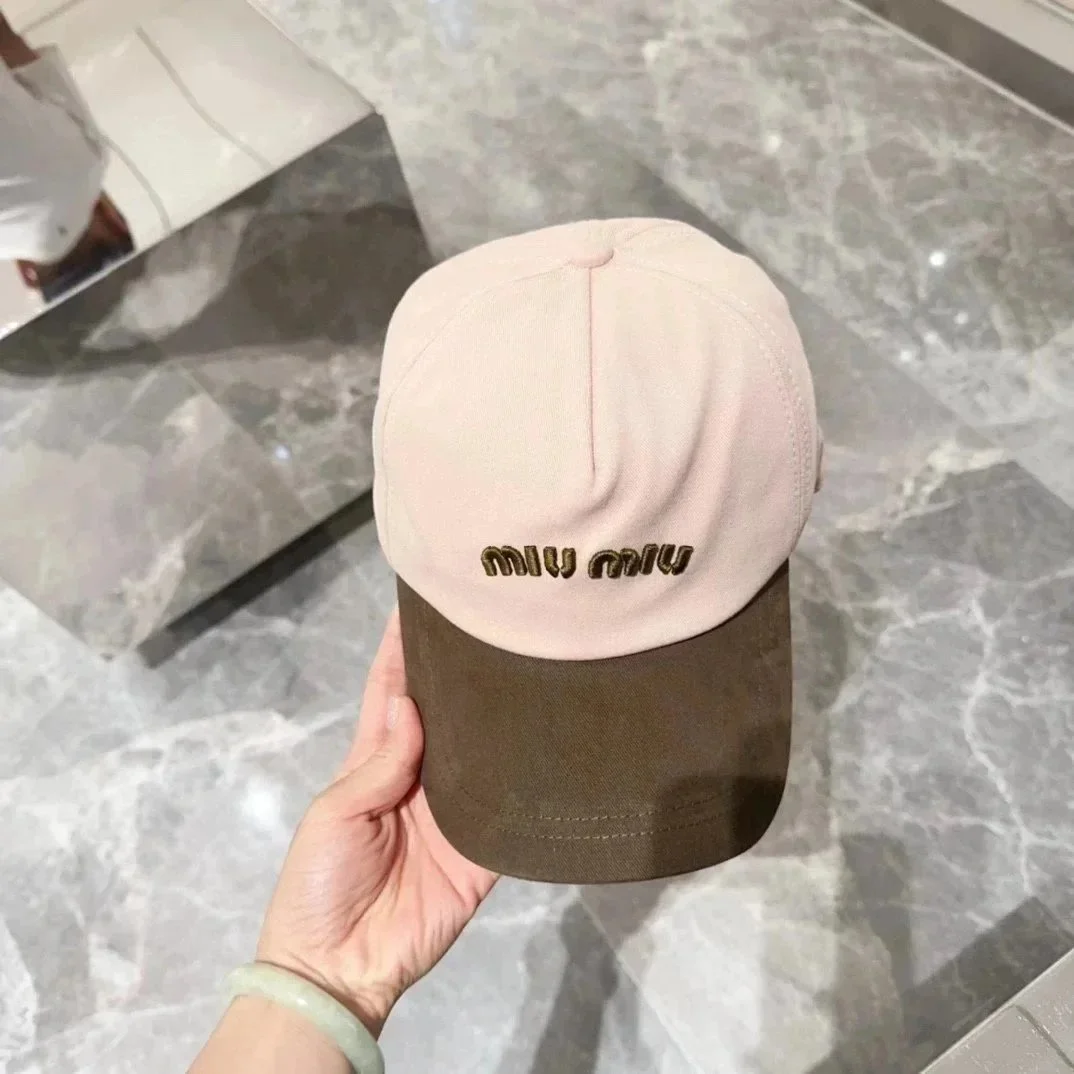 Miu Miu Miu Miu Miu Miu Pink/Brown Two-Tone Cap Pink