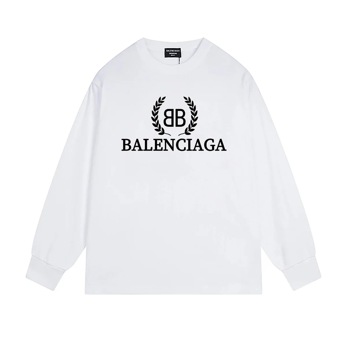 Balenciaga Balenciaga BB Logo White Long Sleeve T-Shirt White - 1