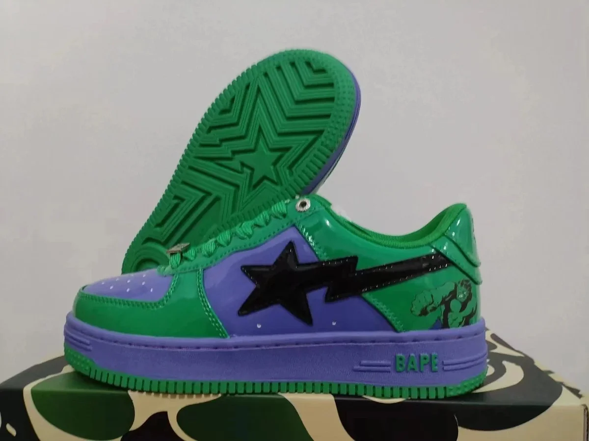 A Bathing Ape BAPE BAPE STA BT-018 Hulk Green Purple Sneakers Green - 1