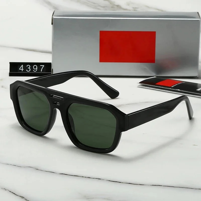 Other Unisex Black Green Polarized Sunglasses 4397-E Eyewear Black - 1