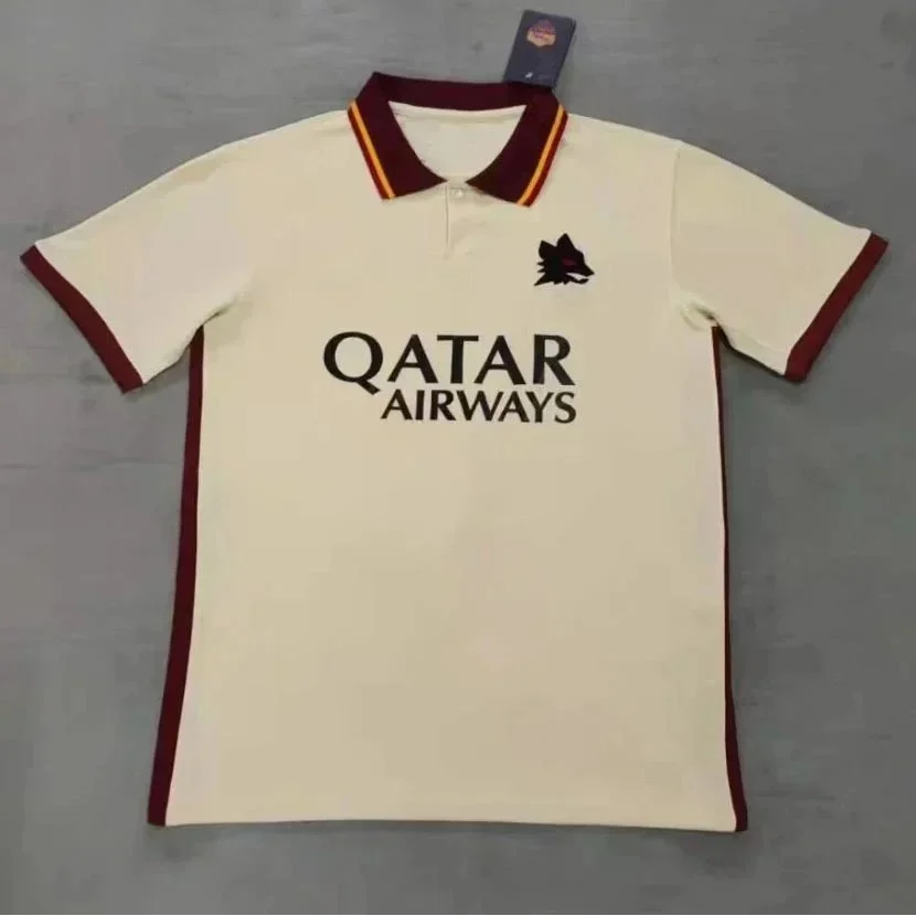 Other 2021 Roma Away Football Jersey - Cream/Maroon Cream - 1