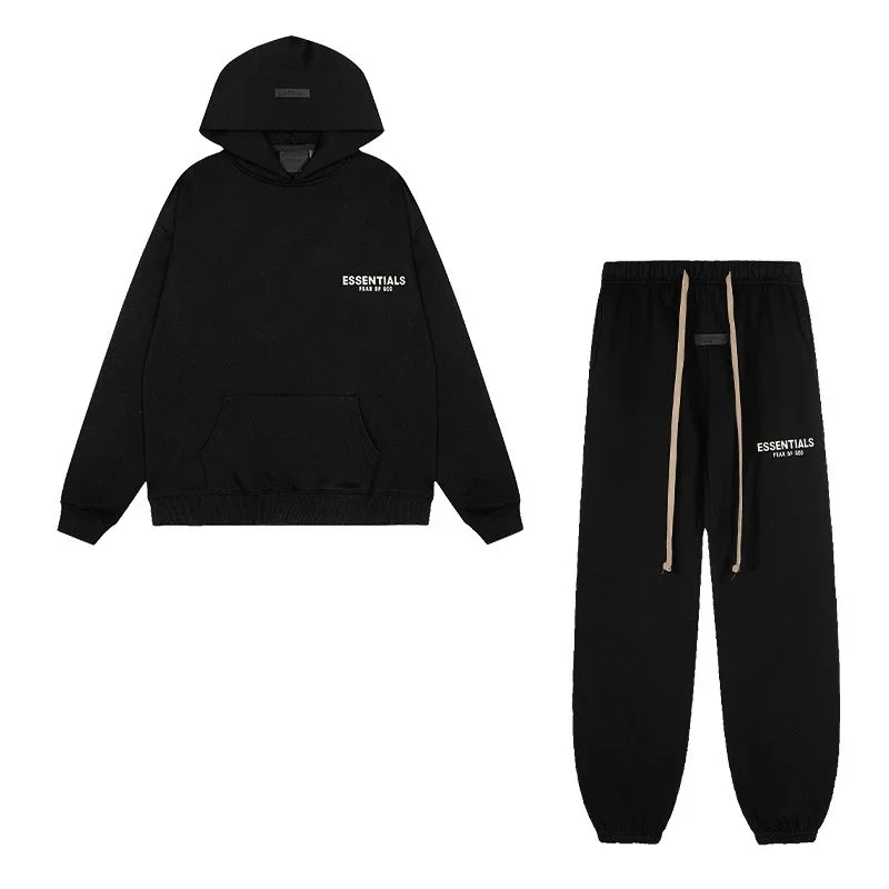 Fear of God Fear of God Essentials Black Hoodie & Pants Set Black - 1
