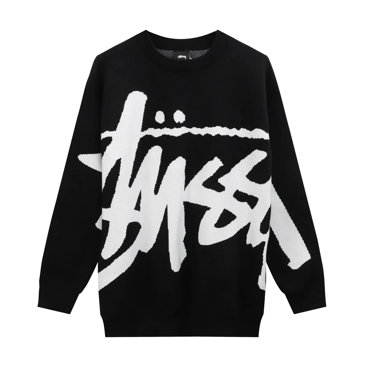 Stussy Stussy Basic Logo Large Logo Black Sweater Black
