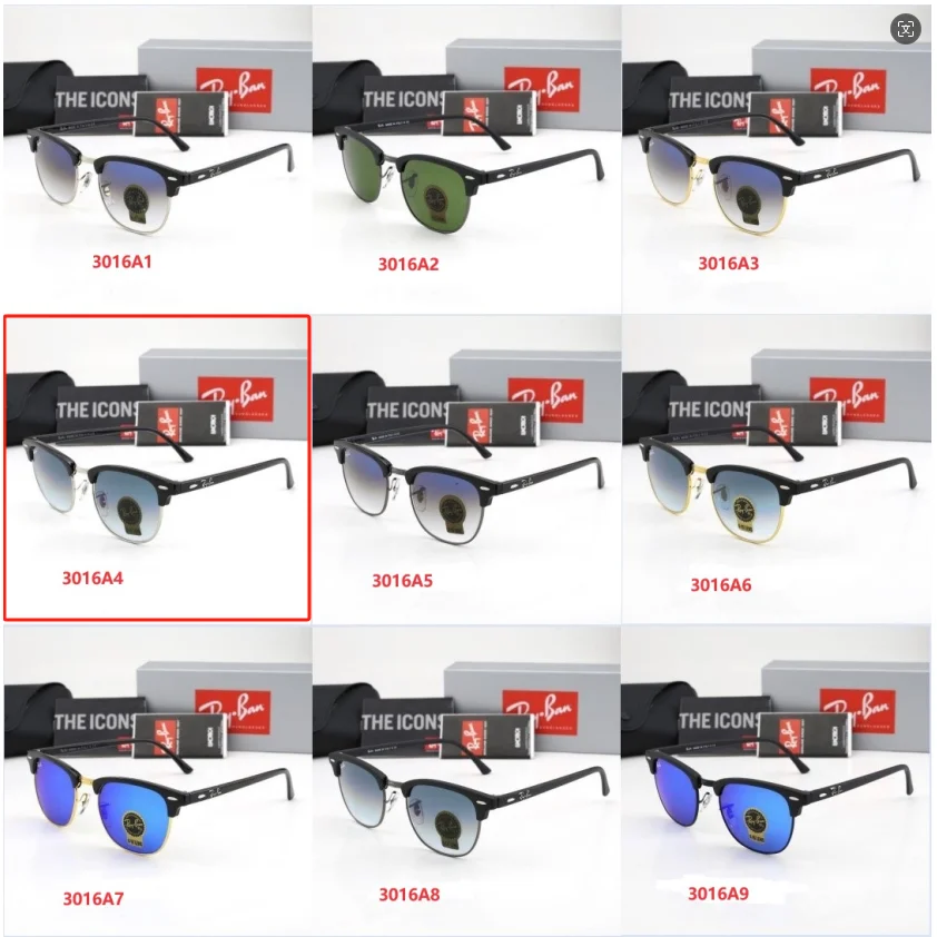 Ray-Ban Ray-Ban The Icons 3016A4 Black/Blue Gradient Sunglasses Black