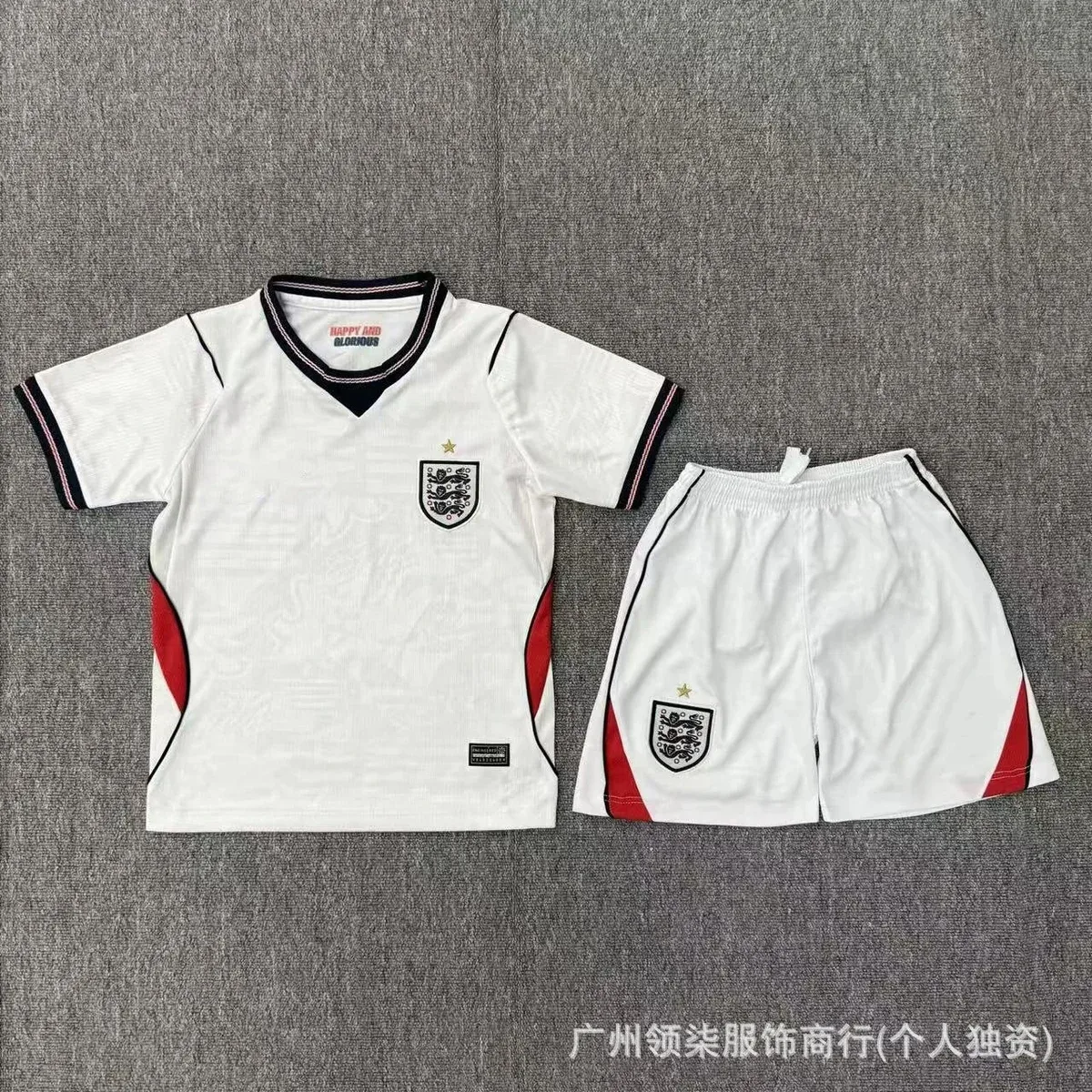 Other England Home White Soccer Jersey & Shorts Set White - 1