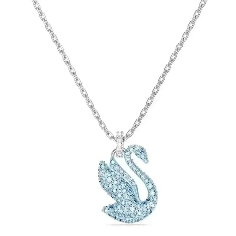 Swarovski Swarovski Swan Blue Crystal Necklace Blue