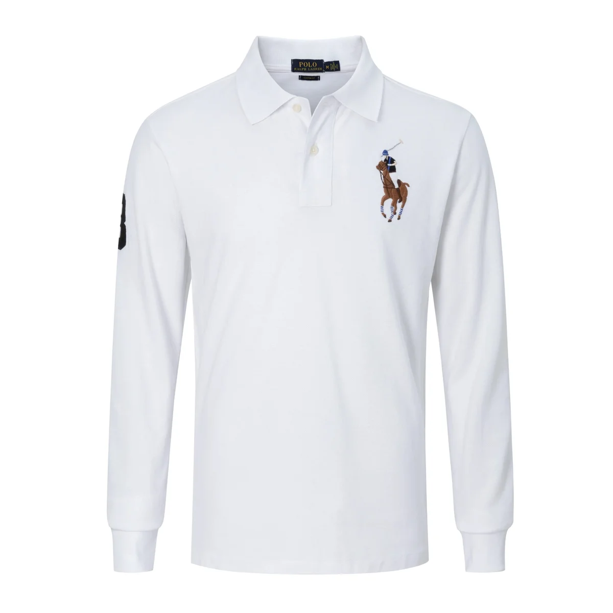 Polo Ralph Lauren Polo Ralph Lauren Big Pony White Long Sleeve Polo Shirt White - 1