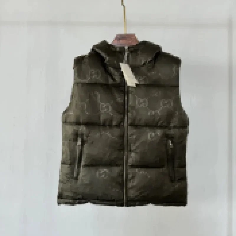 Gucci Gucci GG Supreme Olive Green Puffer Vest Green