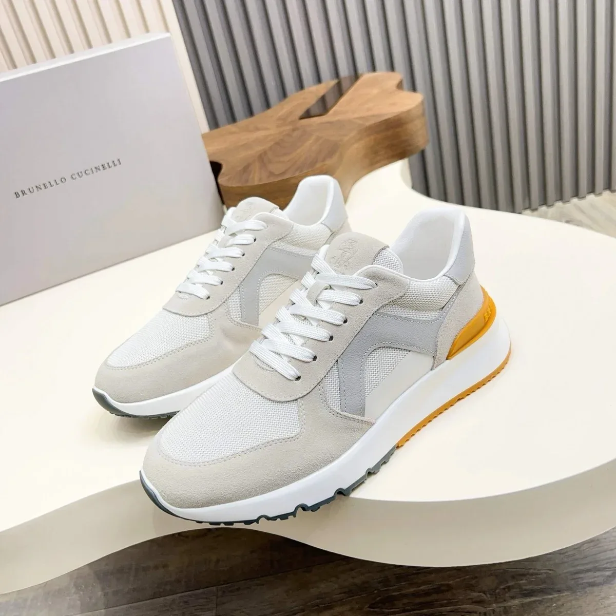 Other Brunello Cucinelli White & Grey Sneakers White - 1