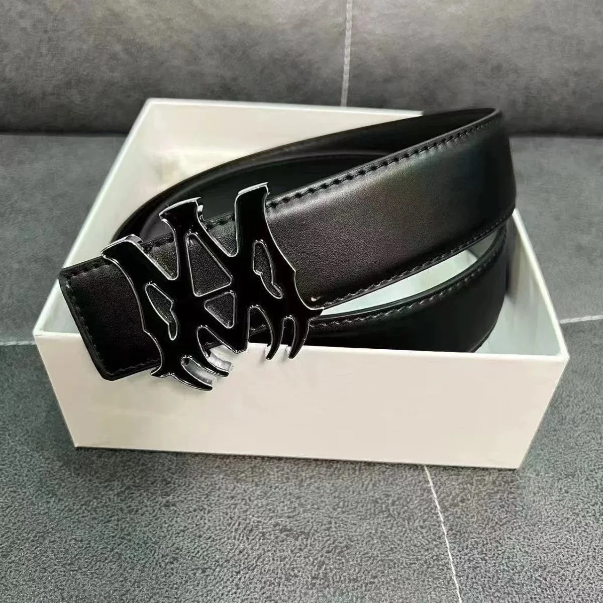 Chrome Hearts Chrome Hearts CH Belt Silver-Black Buckle Black