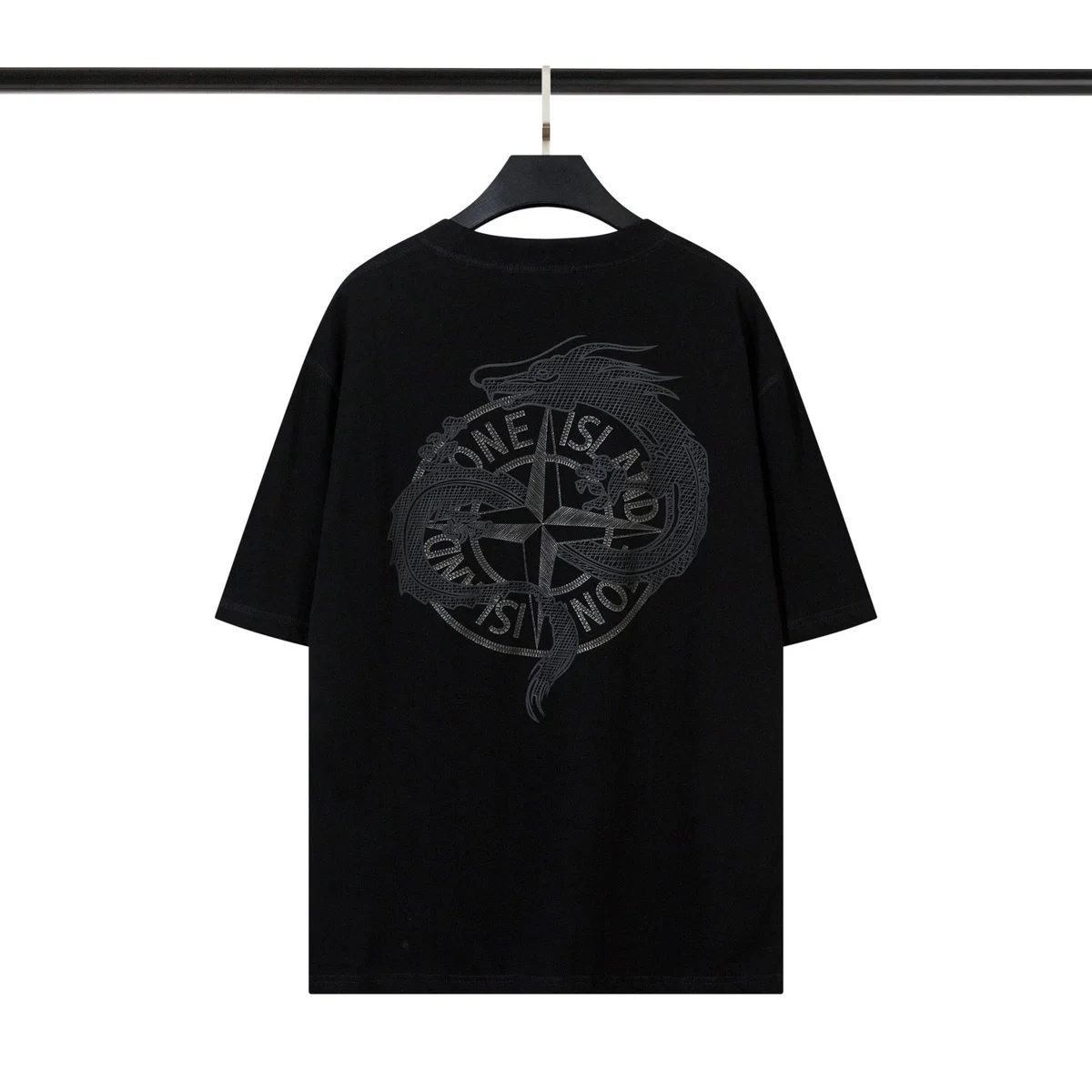 Stone Island Stone Island Compass Dragon Graphic T-Shirt Black Black