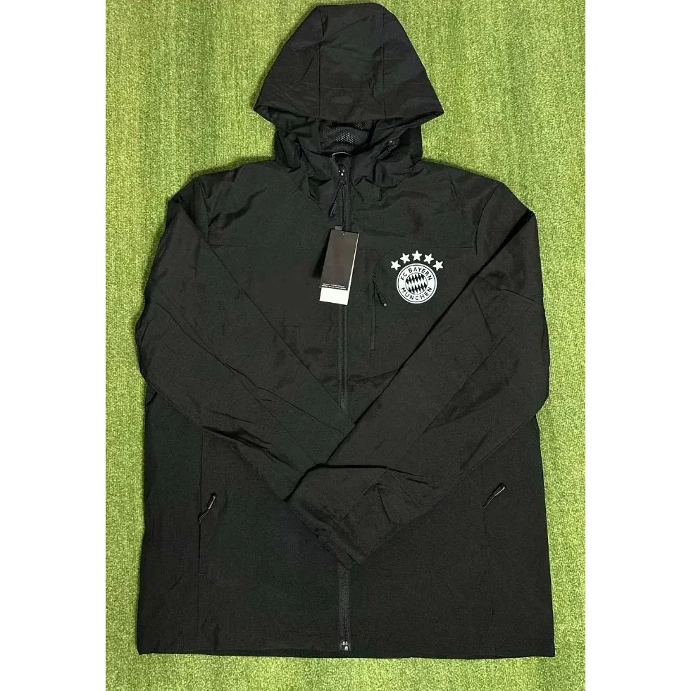 Adidas Adidas Bayern Munich Black Windbreaker Jacket Black - 1