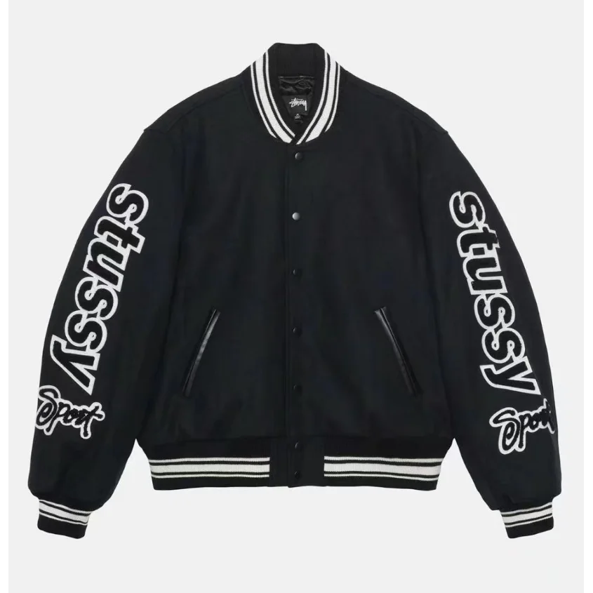 Stussy Stussy Stüssy Sport Black Varsity Jacket Black