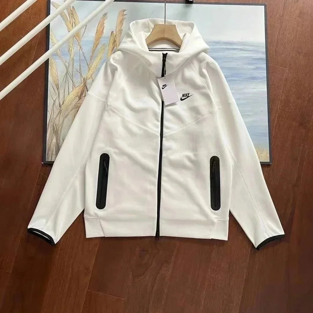 Nike Nike Tech Fleece White/Black Zip-Up Hoodie White