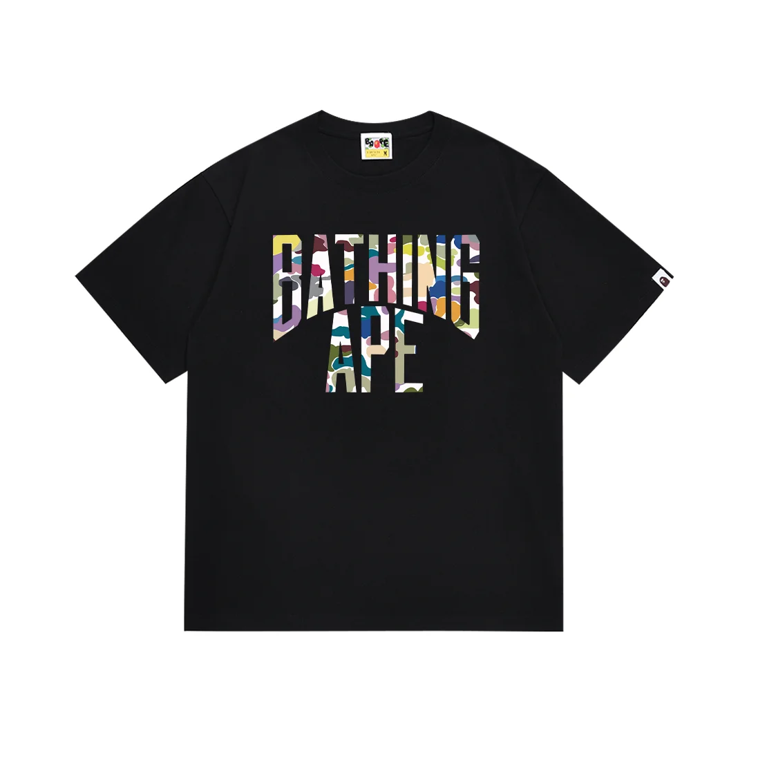 A Bathing Ape BAPE BAPE STA Black Multicolor Camo T-Shirt Black - 1