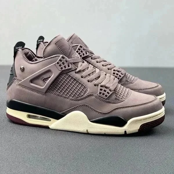 Jordan Air Jordan Air Jordan 4 'Sail/Burgundy' Sneakers Brown - 1