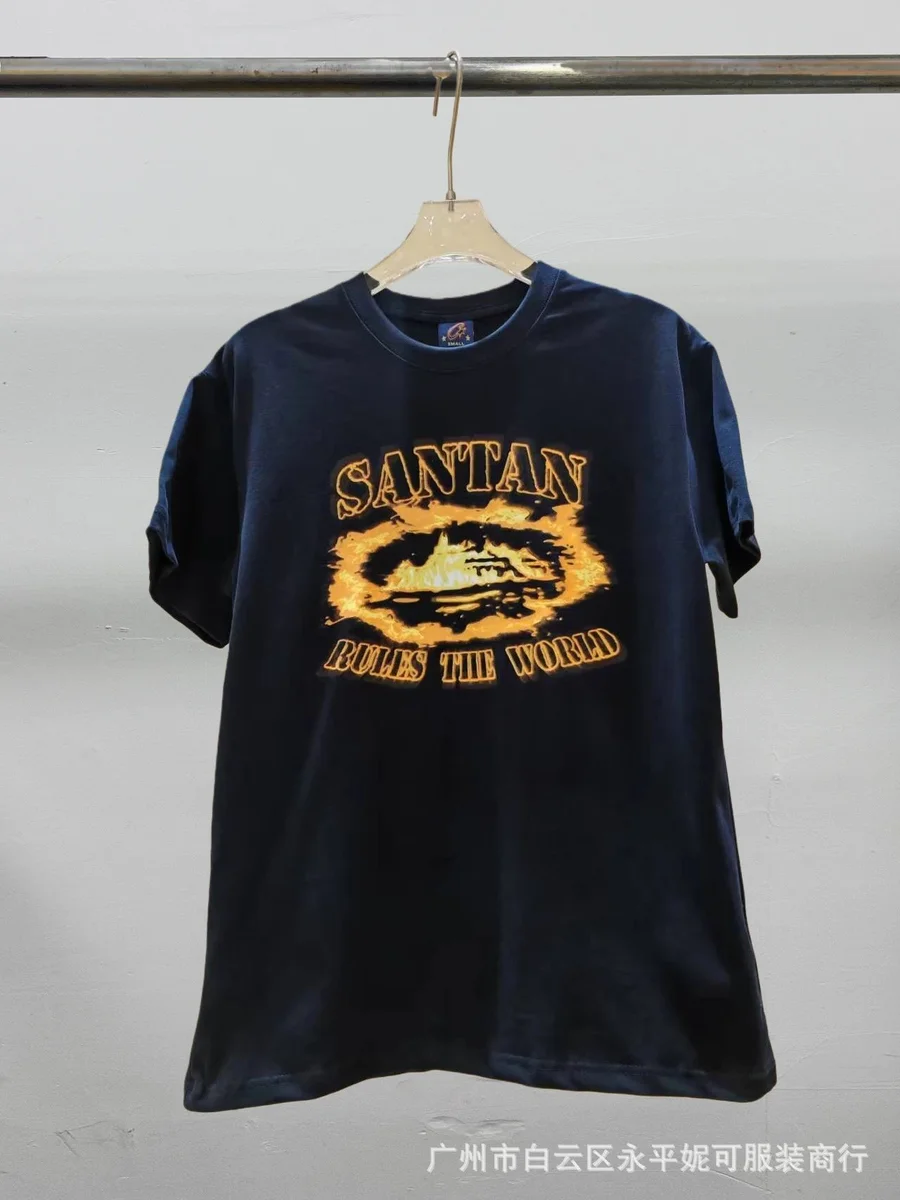 Other Unisex Santan Rules the World Navy T-Shirt Navy - 1