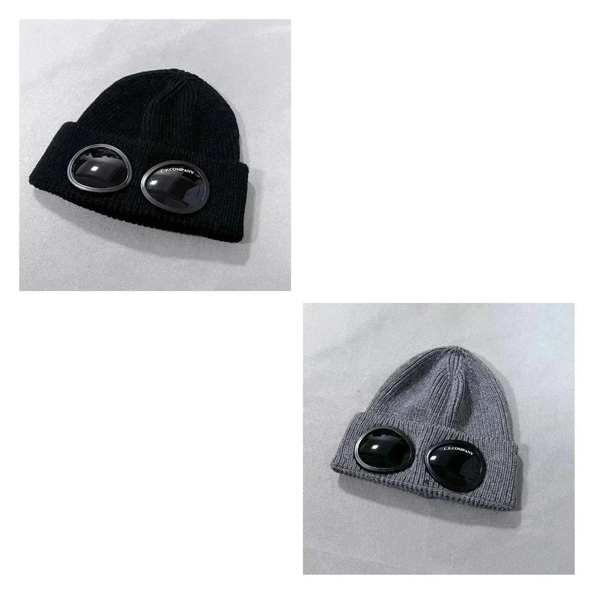 CP Company CP Company Goggle Beanie Black+Grey Black - 1