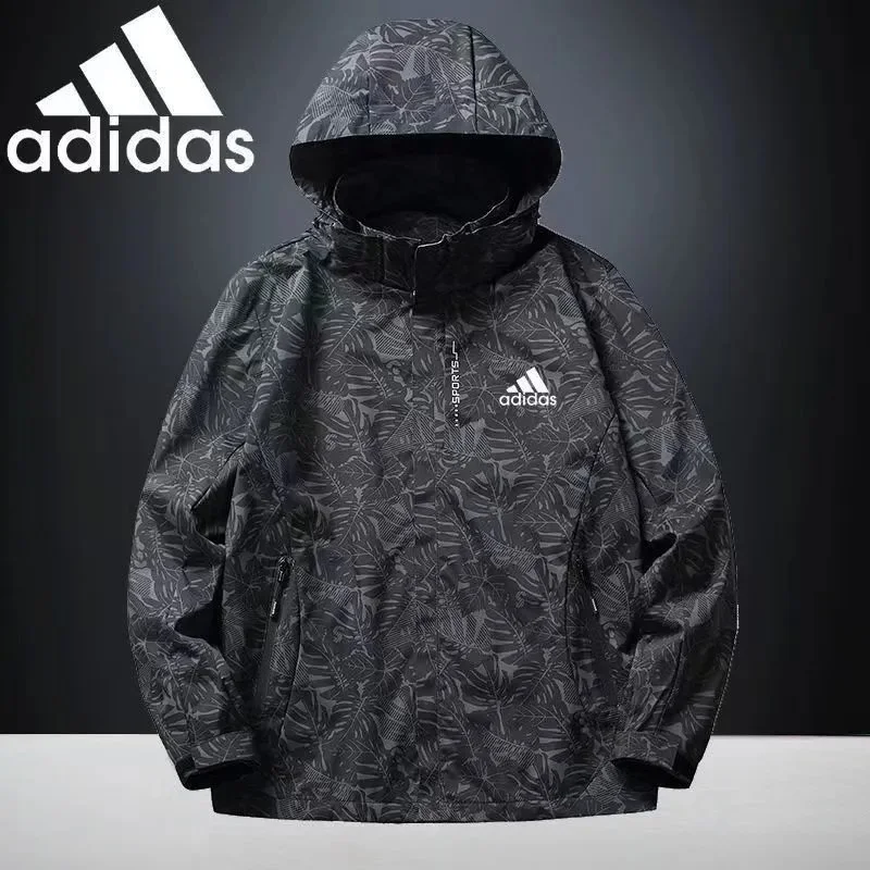 Adidas Adidas Hooded Jacket Black Botanical Print Black