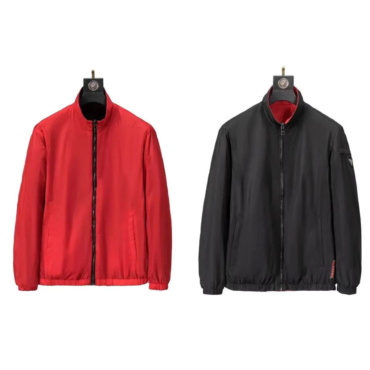 Prada Prada Red Full-Zip Lightweight Jacket Red