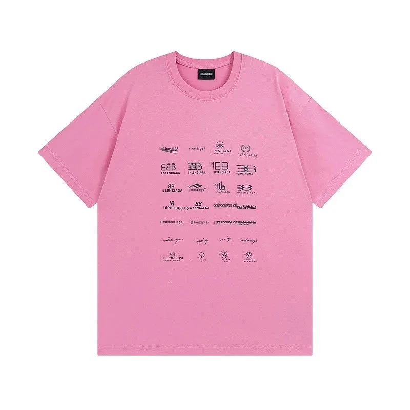 Balenciaga Balenciaga Logo Print Oversized T-Shirt in桃红色 Pink - 1