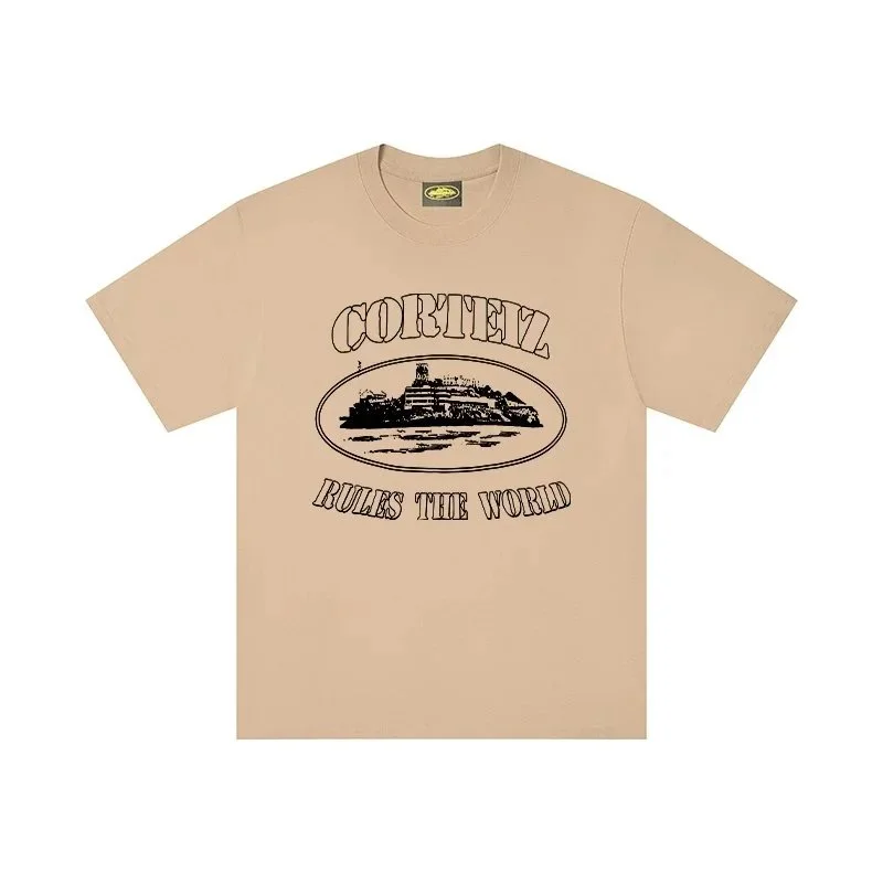 Corteiz Cortez Rules the World Beige T-Shirt Beige - 1