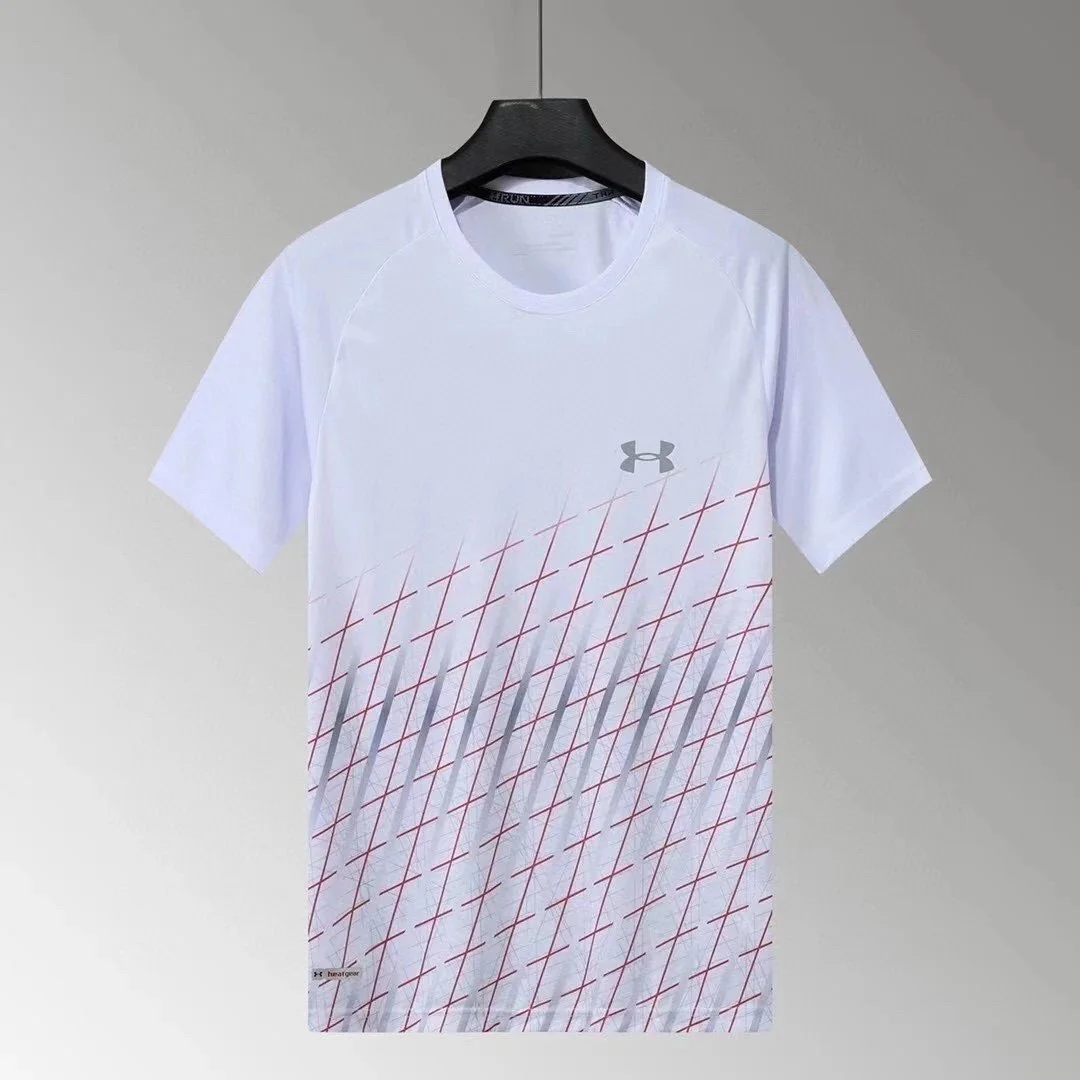Under Armour Under Armour HeatGear T-Shirt White Red Pattern White - 1