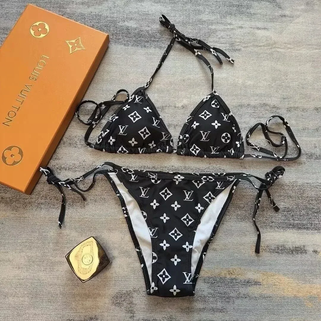 Louis Vuitton Louis Vuitton Monogram Black/White Bikini Set Black