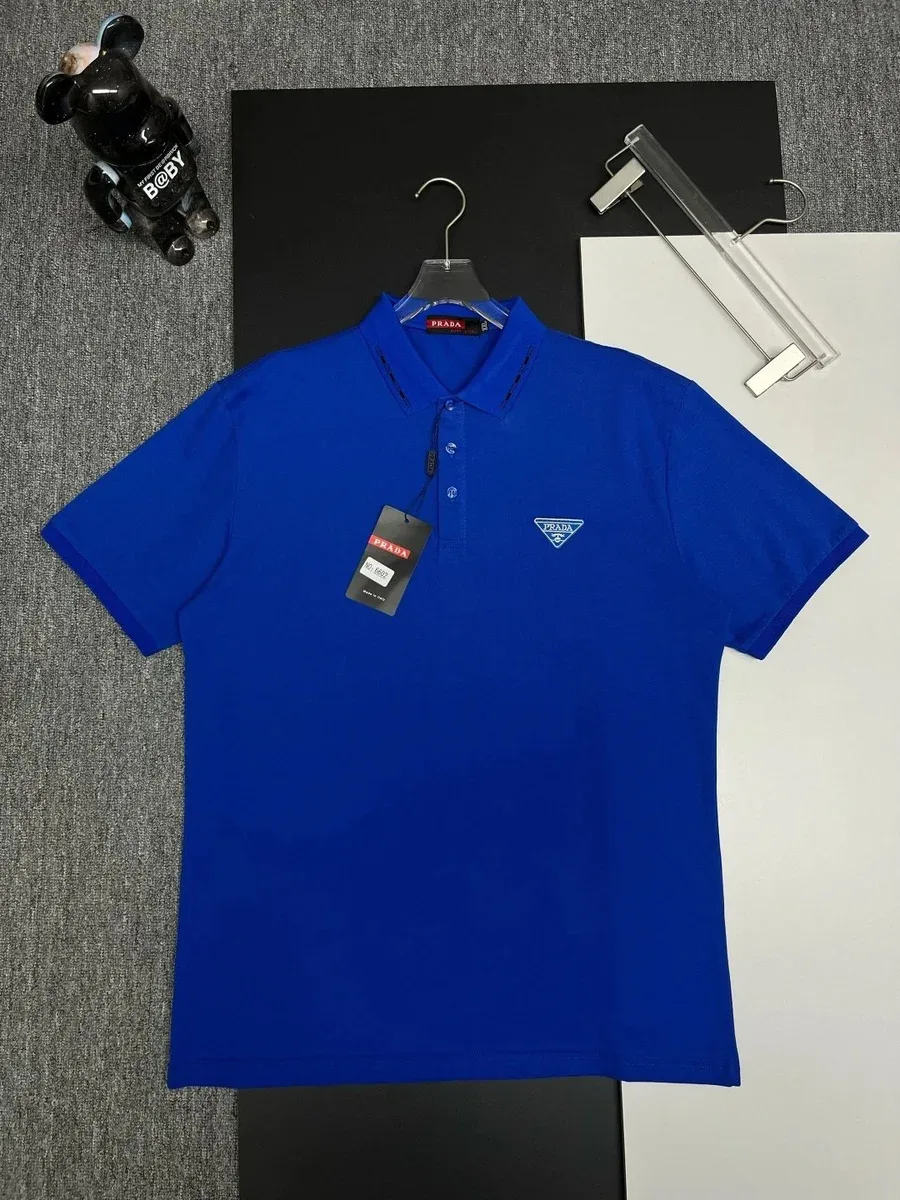 Prada Prada Royal Blue Polo Shirt Blue - 1