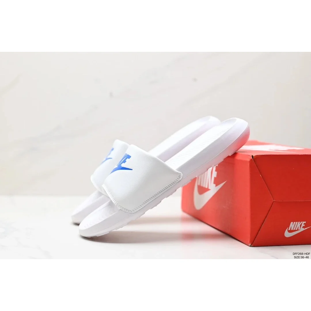 Nike Nike Victory White/Blue Slide Sandals White - 1