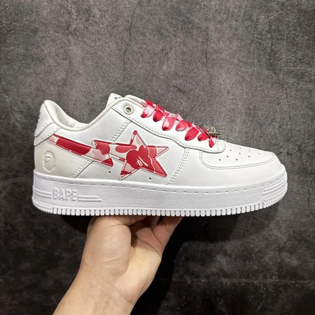 A Bathing Ape A Bathing Ape BAPE STA Camouflage Red Sneakers Red - 1