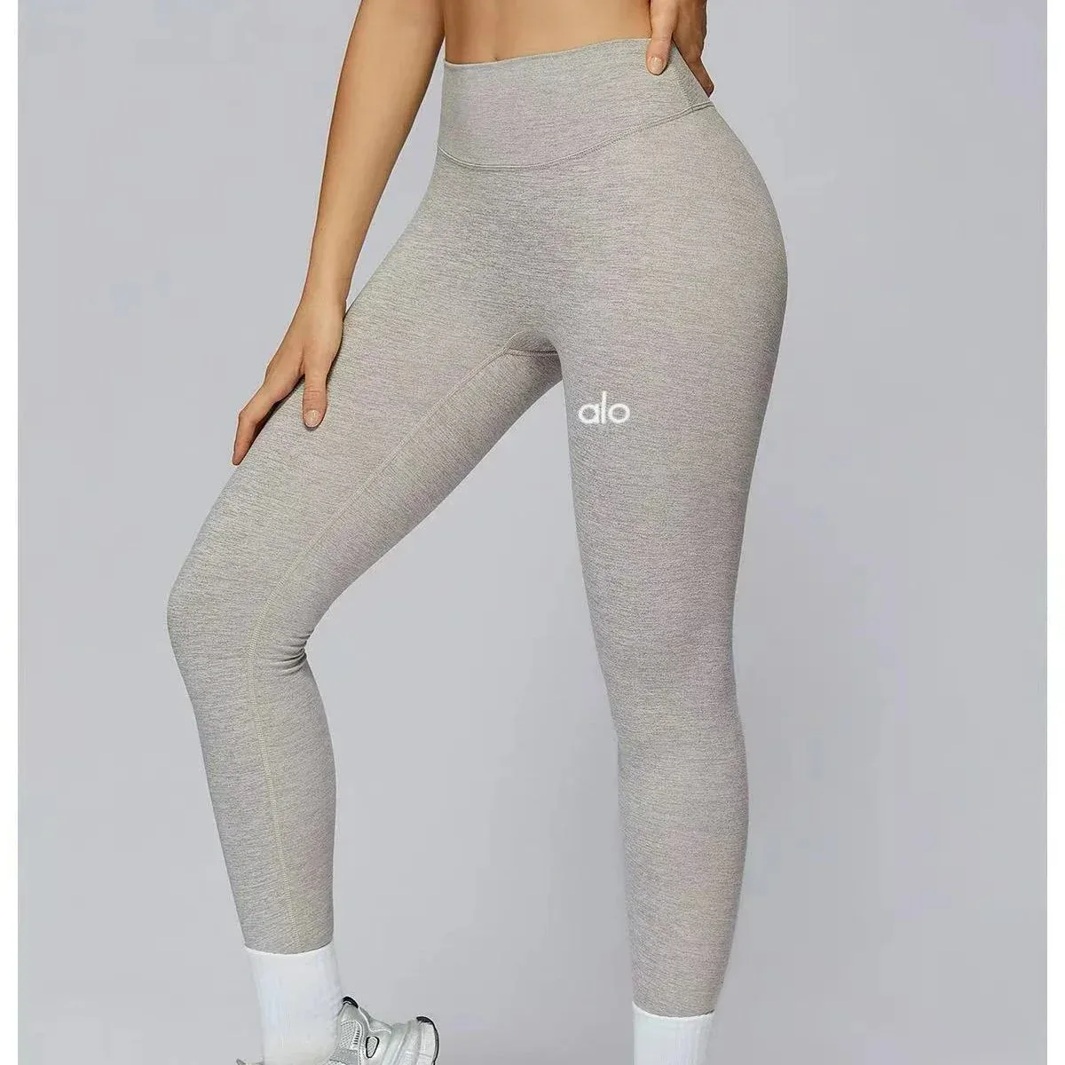 Alo Yoga Alo White Brown Leggings Yoga Pants Beige - 1