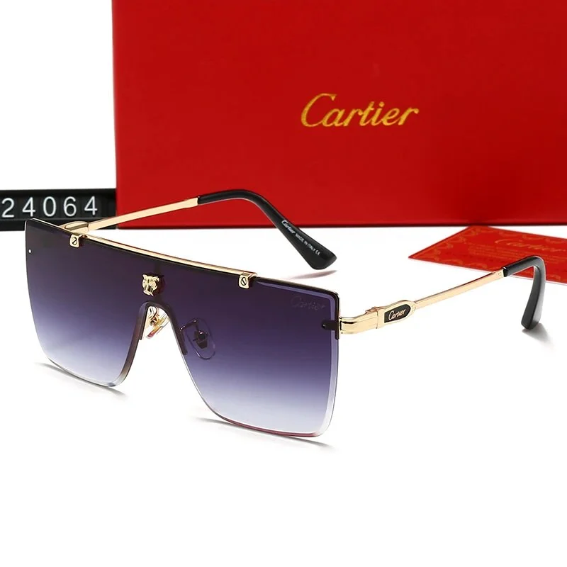 Cartier Cartier Soleil Blanc Gradient Lens Sunglasses Gold - 1